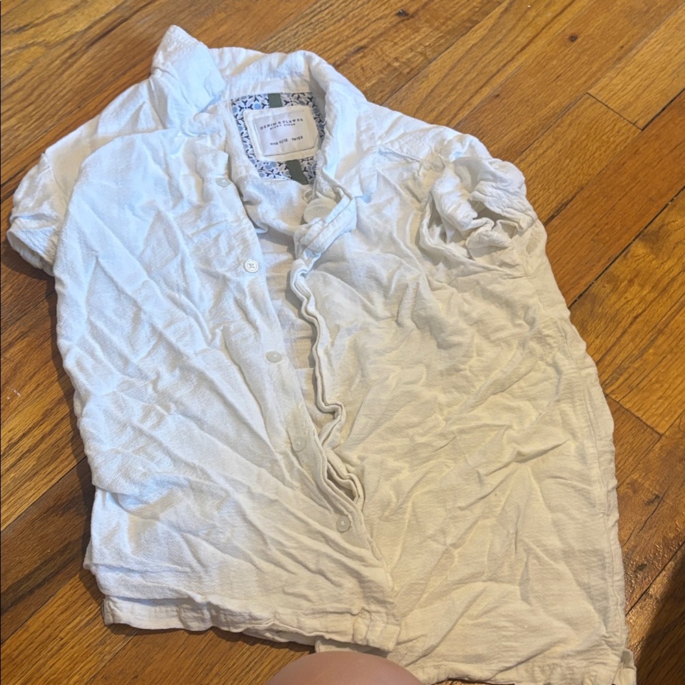 Frank & Oak Light Gray Casual Button Down Shirt